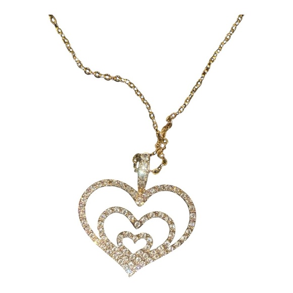 Nolan Miller Gold and Silver Heart Necklace - Picture 2 of 3